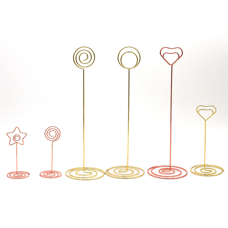 Creative vertical message clip metal note clip cake card holder simple birthday decoration decoration wedding photo clip