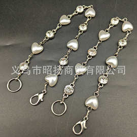 批发珍珠泳衣链 胸衣装饰链水钻合金链条沙滩服泳装饰品配件