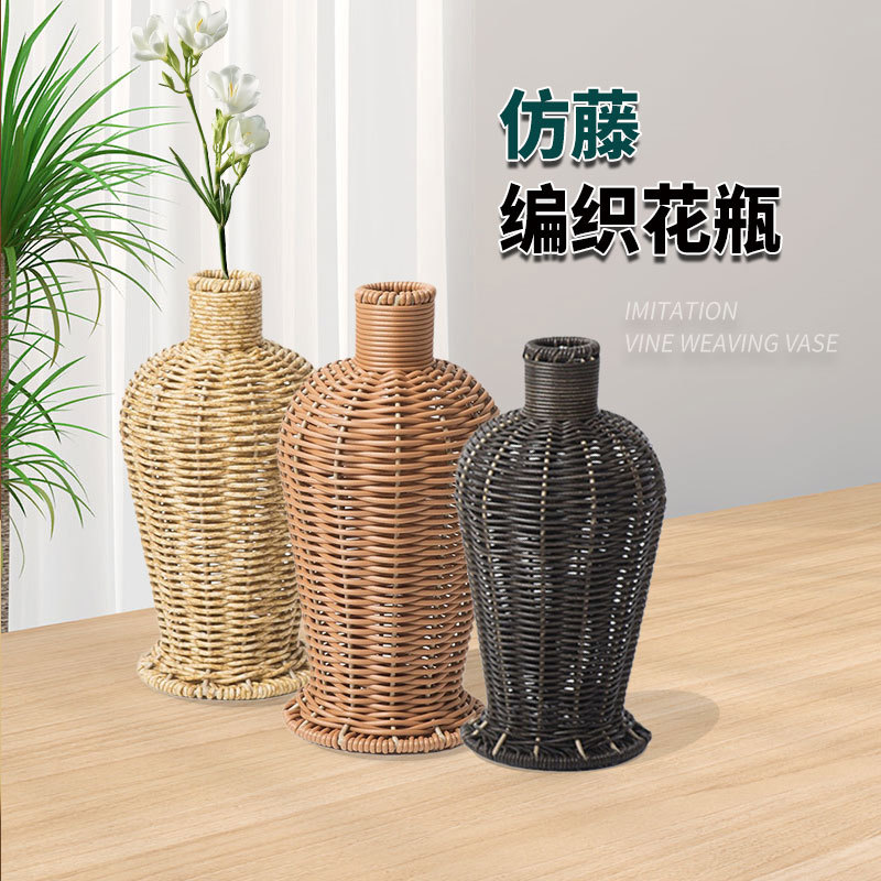 Botón de tela de caña de alta calidad para la sala de estar decoración de botón seco para el escritorio decoración de flores para el hogar