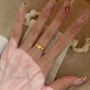 镶钻交叉小众开口指环