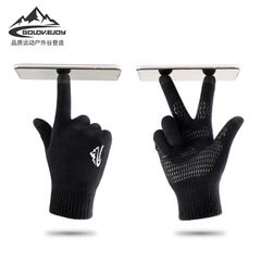 iwinter knitted touch screen gloves men's autumn and winter gloves women's warm couple style wool plus velvet anti-slip DZ146