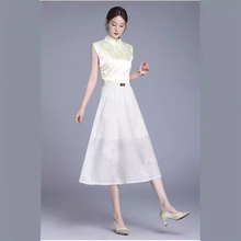 2024夏季新款中式国风A字遮胯显瘦半身裙中长薄款透气复古显瘦女