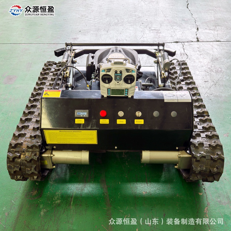 跨境遥控割草机 农林汽油除草机 9马力智能履带式草坪剪草机出口