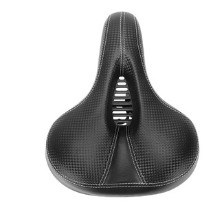 Mountain bike cushion thickened widened saddle hollow carbon pattern large black soft cushion riding saddle cushion equipment