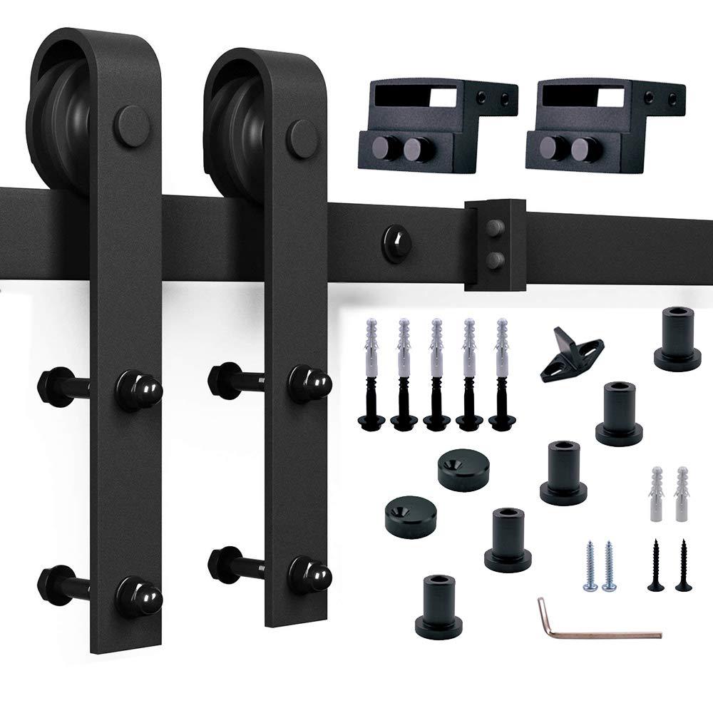 J-tipo americano Puerta de Granero colgando accesorios de hardware carril puerta corredera pista baño cocina puerta corredera partición puerta colgante carril