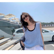 LS 自留推荐！ 新和纸系列 挑孔背心女镂空百搭透气上衣