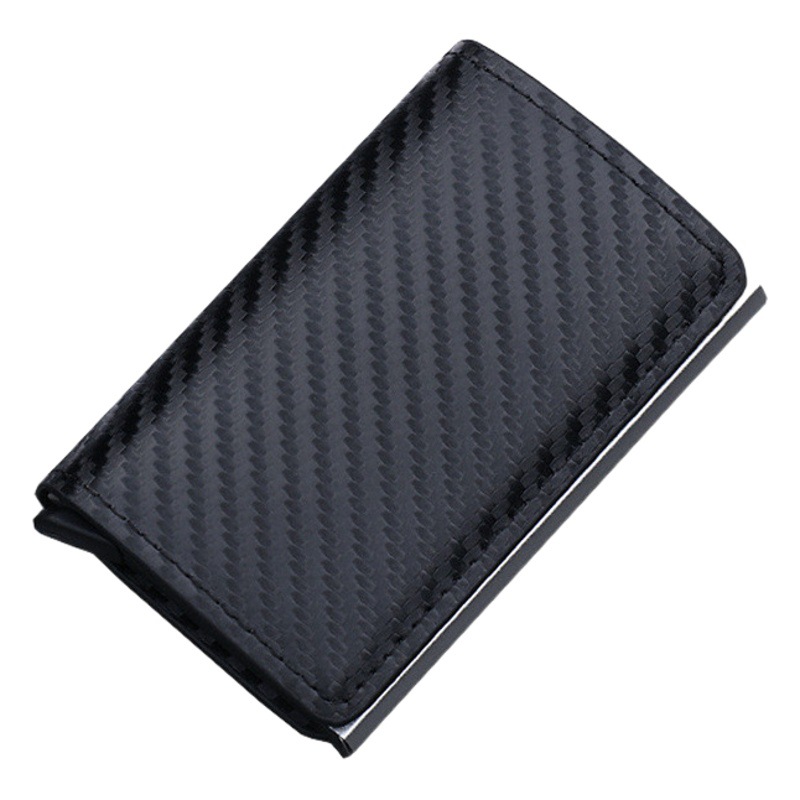 Cross-border men's anti-theft brush anti-degaussing carbon fiber RFID aluminum alloy card bag bank card bag Amazon in stock