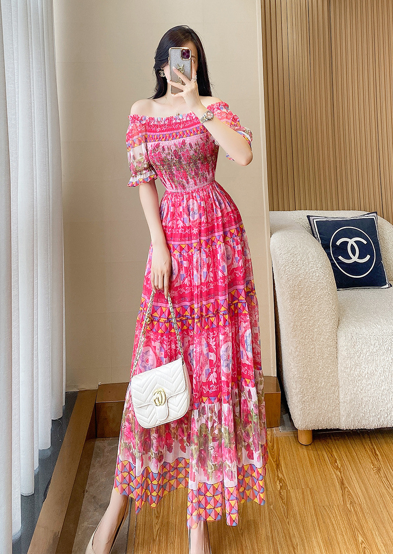 C2794 1300K VÁY ĐẦM LIỀN THÂN NỮ DONTDHI LƯỚI MỎNG MÙA HÈ HỌA TIẾT HOA THỜI TRANG NỮ VẢI VOAN G04 SẢN PHẨM MỚI