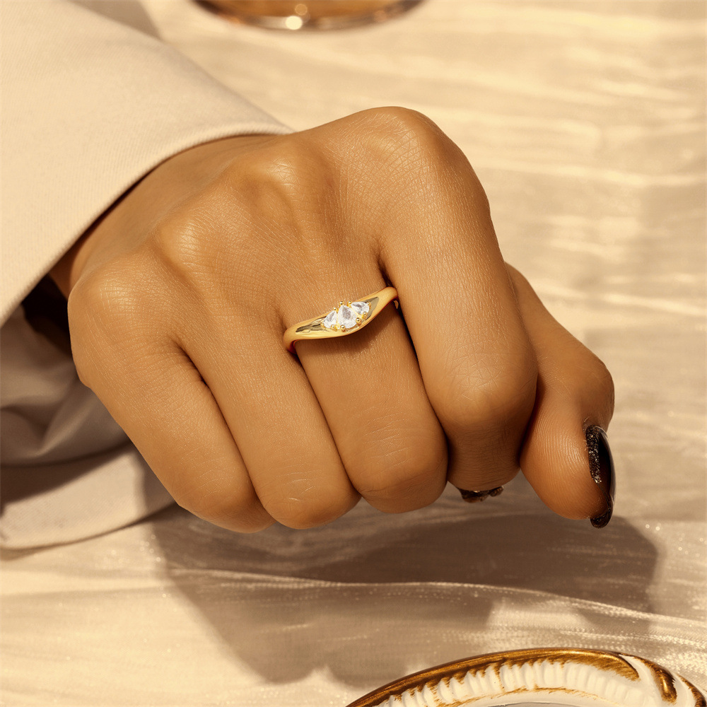 1g Weight Zircon Inlay Material Charm Rings, Rings Classification 7 Ring Size 1 Piece Quantity Wedding, Date, Engagement Occasion 925 Sterling Silver Material Cross, Star, Heart Shape Pattern All Seasons Season Women's Gender Inlay Design Simple Style Style Gold Color 925 Sterling Silver Zircon Cross Star Heart Shape Charm Rings Rings 925 Sterling Silver Rings 53