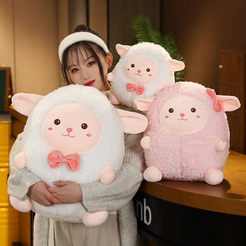 Round ball lamb doll cute couple Little Sheep plush toy claw machine doll company activity Gift Shop Wholesale