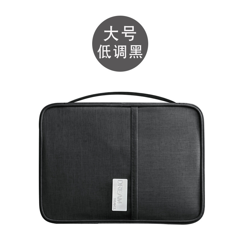 Bolsa de pasaporte de viaje grande bolsa de documento de viaje al extranjero bolsa de embrague impermeable a prueba de polvo portátil titular de la tarjeta billetera