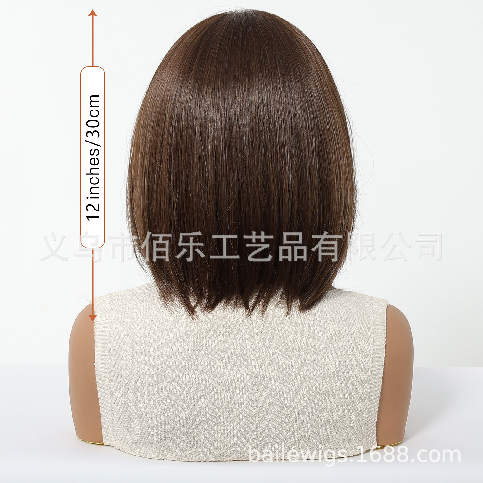 Europa y América 13 * 6 cabello corto marrón natural hombro cabello corto cabello recto fábrica transfronteriza al por mayor peluca de encaje