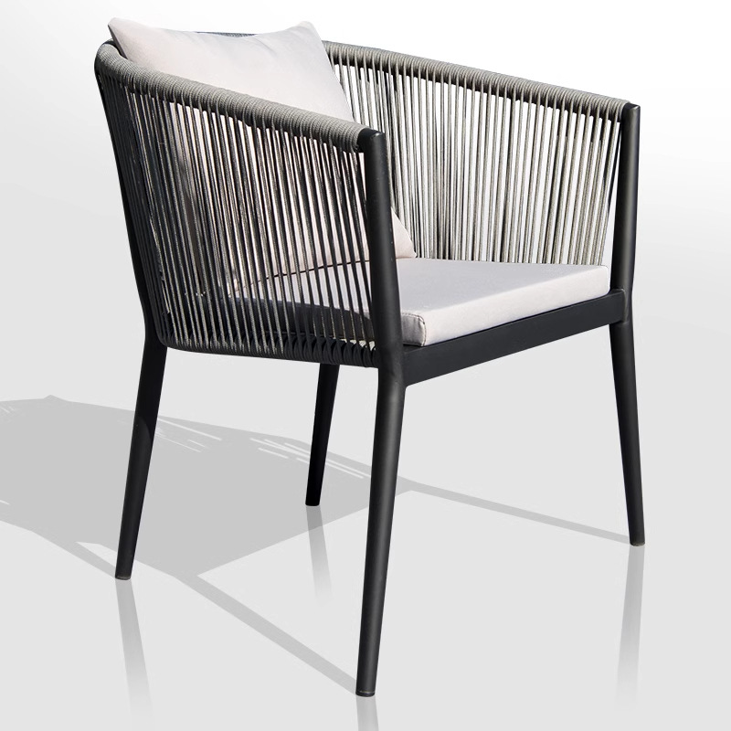 silla de caña al aire libre silla única silla pequeña patio al aire libre terraza impermeable al aire libre protección solar mesa y silla de caña doméstica