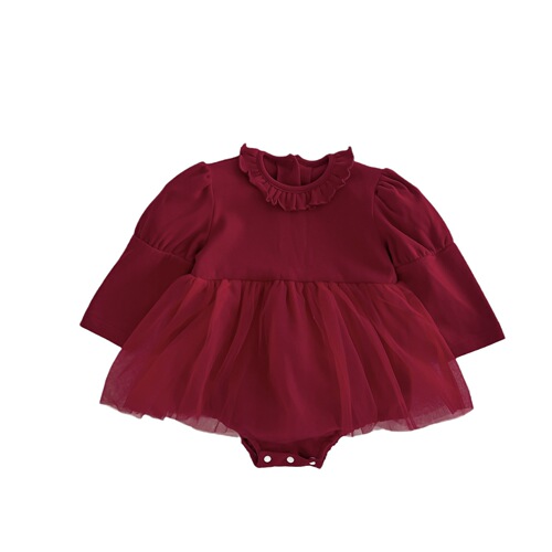 Baby mini skirt, spring and autumn full moon clothes, red 100-day banquet dress, newborn princess dress, baby fart dress