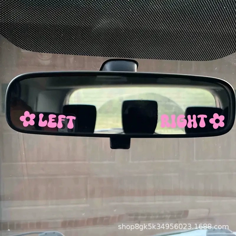 Трансграничные эксклюзив для продажи на английском языке left right алфавит цветок автомобиля зеркало заднего вида декоративная наклейка