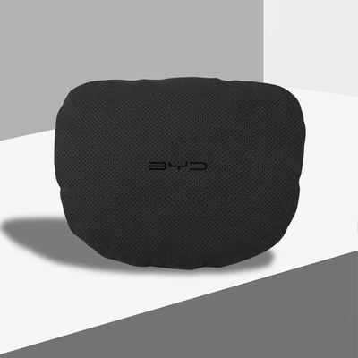 For BYD Car Headrest Han Song plusdmi Song Pro Qin plus Tang ev Dolphin Yuan plus Waist Guard (Headrest) - high-end-punching-model-charcoal-black-headrest-1-pack