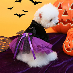 ハロウィン工場直送/外国貿易スポットペット服、犬猫服、小さな魔女のウェディングドレス