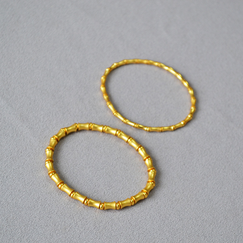 Retro Simple Style Classic Style Solid Color Brass Bracelets Bangle In Bulk display picture 10