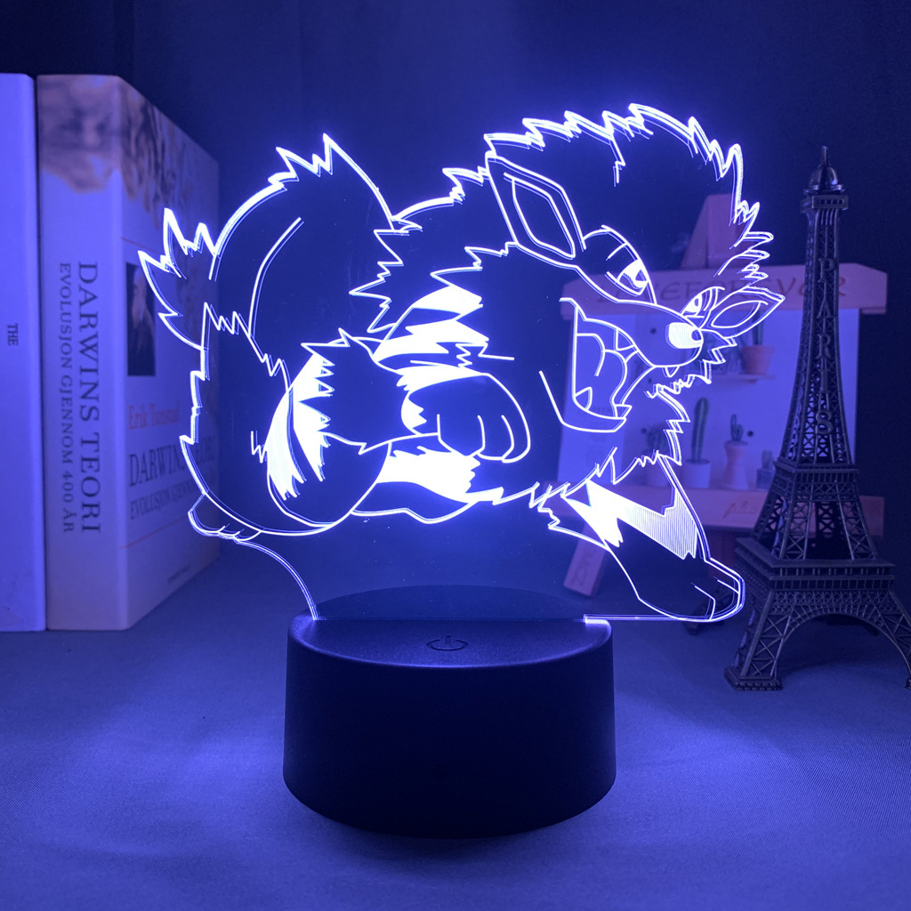 Baokemeng Pikachu 3D luz de la noche LED producto creativo mascota elfo regalo lámpara Mesa mágica bebé