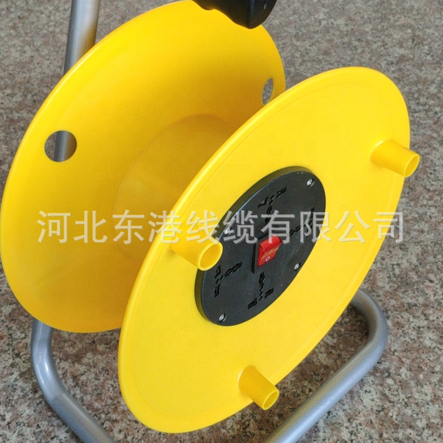 多功能 便携式塑料移动电缆卷盘带3*2.5平方 30米 50米线 拖线盘