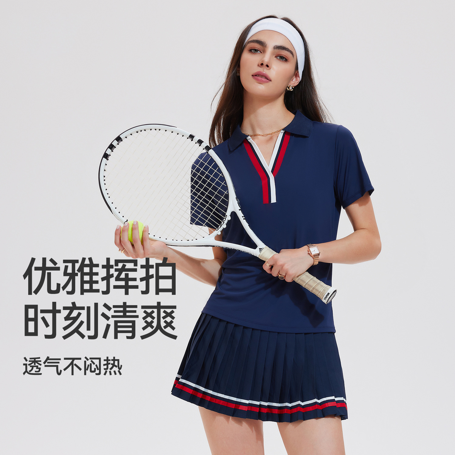 Camiseta deportiva de color de alta gama, ropa de tenis de mujer, polo de mangas cortas, golf, secado rápido, chaqueta transpirable