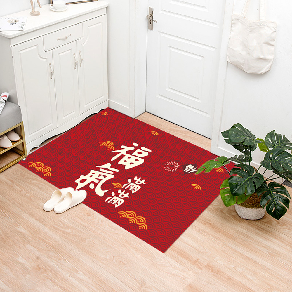 2026 New Year's Eve Advertising Floor Mat Insurance Gift Door Mat Entry Manufacturer Cross-Border Foot Mat Home Carpet