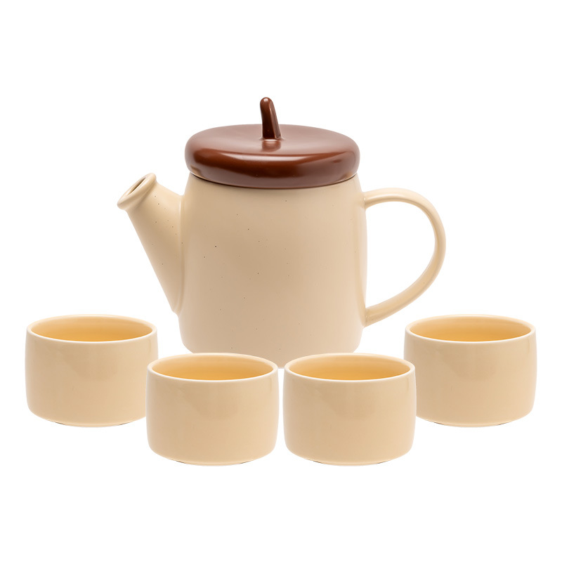 Set de tetera de cerámica, set de tazas de tetera de cerámica, set de tetera de cerámica