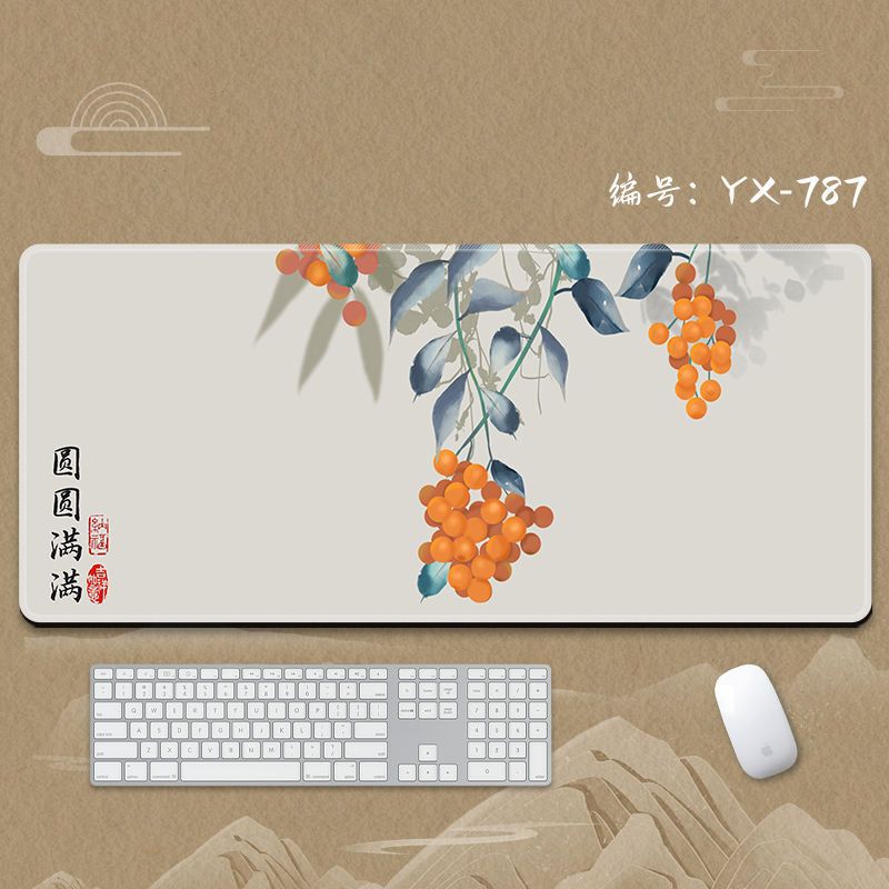 古画鼠标垫子超大号护手腕写字台桌垫电脑键盘垫大号防滑垫|undefined
