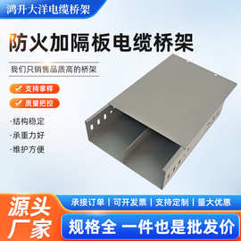 电缆桥架防火加隔板架槽式热镀锌桥架喷塑槽盒不锈钢电缆桥架线槽