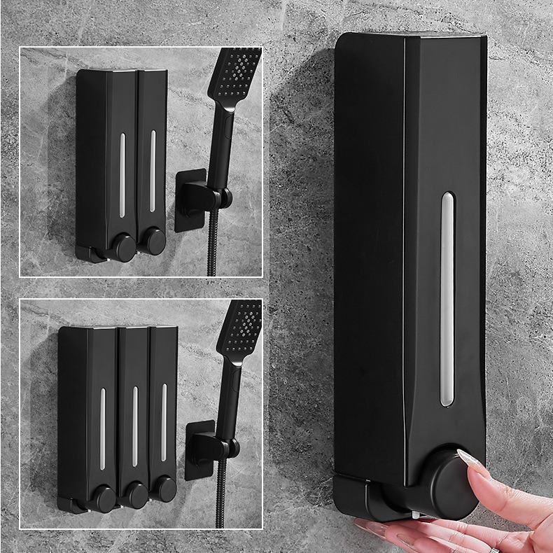 500ml Amazon paso en el comercio electrónico nuevo dispositivo de jabón de presión manual montado en la pared sin perforación alimentador de jabón