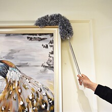 可伸缩除尘掸细纤维家用酒店商铺排屋灰尘掸可弯曲可清洗毛掸
