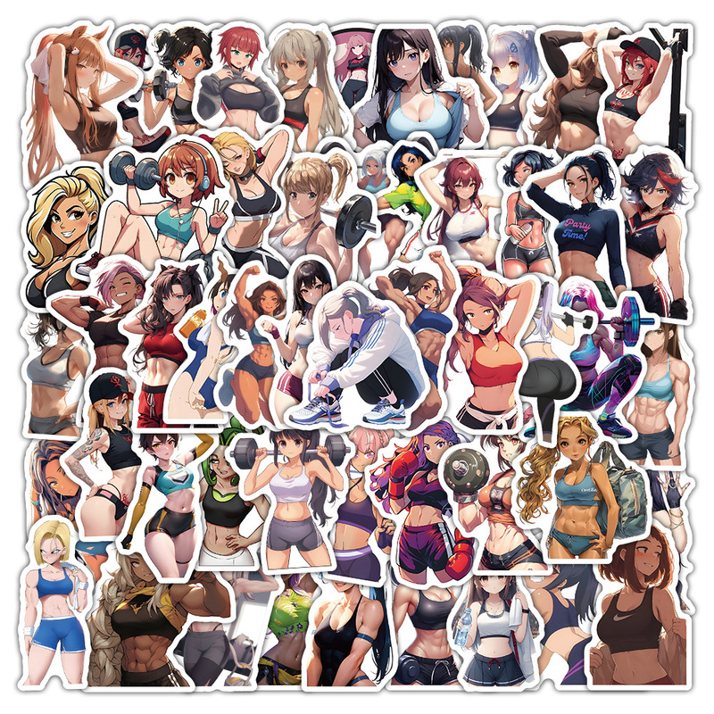 54 Sports Girl Stickers Cross-border Color Sexy Beauty Personality Creative Decoration Skateboard Motorcycle Stickers 54 Sports Girl Stickers Cross-border Color Sexy Beauty Personality Creative Decoration Skateboard Motorcycle Stickers