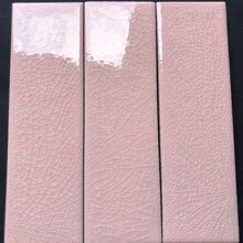 粉色冰裂纹瓷砖 女士卫生间瓷砖 粉色窑变冰裂纹手工砖 工厂批发