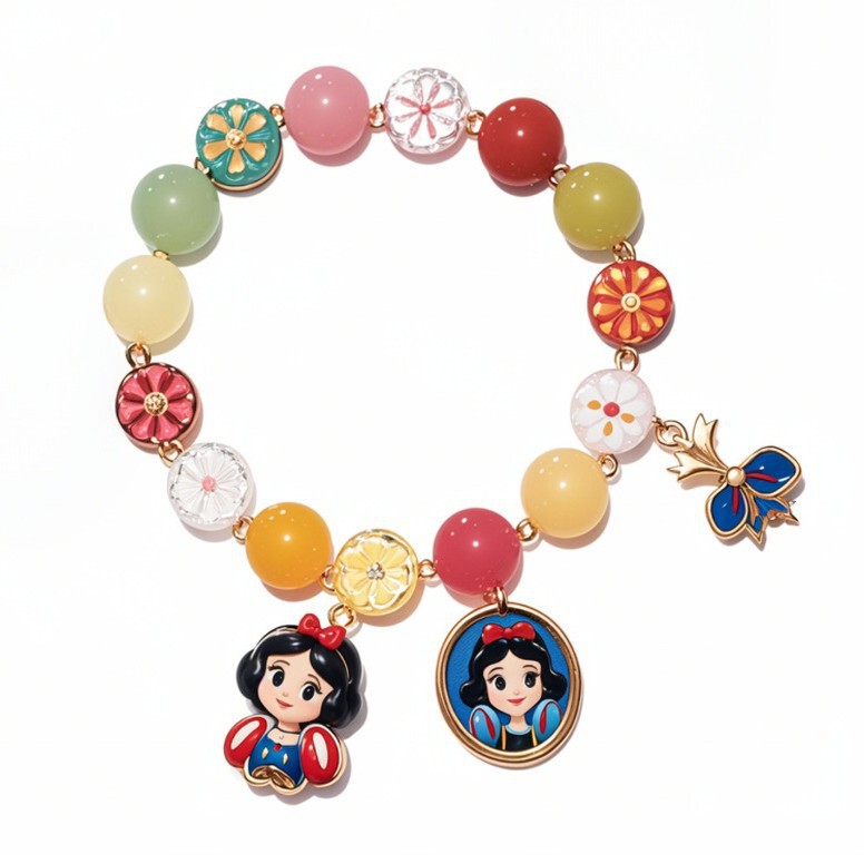 Cross-Border European and American Hot-Selling Cartoon Animation Dsn Snow White Bracelet Panjia Charm Cute Kidsren's Jewelry Wholesale Cross-Border European and American Hot-Selling Cartoon Animation Dsn Snow White Bracelet Panjia Charm Cute Kidsren's Jewelry Wholesale