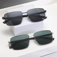 新款尼龙偏光太阳镜时尚开车驾驶专用简约方框墨镜男飞行员潮流高