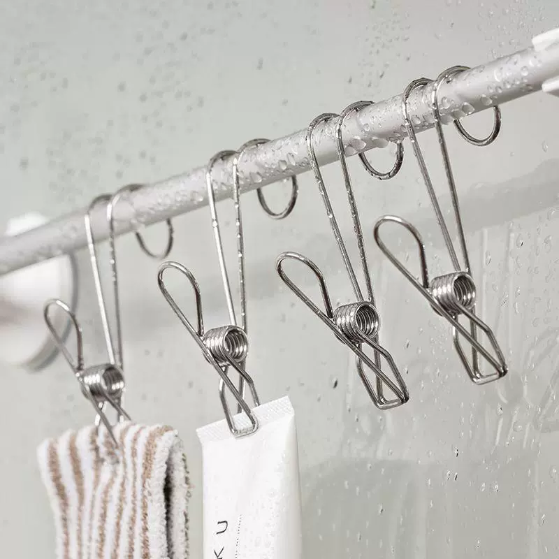 Зажим из нержавеющей стали крючок для сушки зажим длинный хвост с крючком зажим для домашней занавески для душа