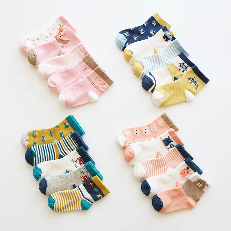 Children's cartoon socks, mid-length