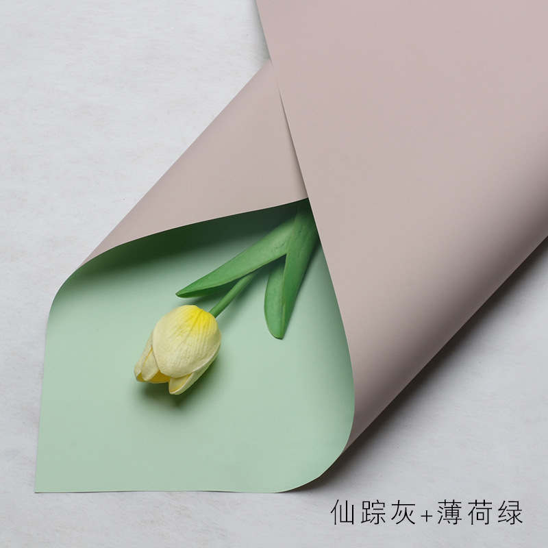 Ouya Paper Series Estilo coreano Primer amor Papel de color sólido Papel de embalaje de flores Ramo floristería Paquete de regalo floral Papel de flores