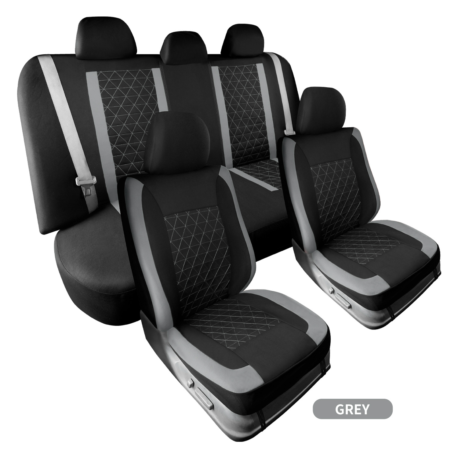 Lingxing – Rhomboic Car Universal seat cover - gray