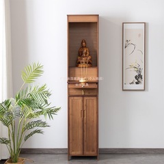佛龛立柜供台家用神龛佛像财神爷供奉桌新中式佛台柜带门神台供桌