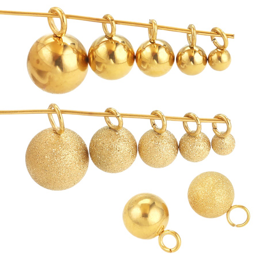 Acero inoxidable colgante de bolas colgante anillo de soldadura Bola de vacío de oro colgante pulsera accesorios de cola colgante Accesorios básicos