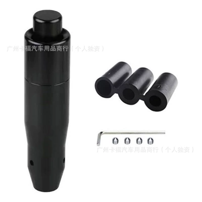 Universal Metal Car Gear Shift Knob for Personalized Modification, Racing Style, Colorful Gear Lever, Simple Metal Stick Shift Knob (Cab and accessories) - black
