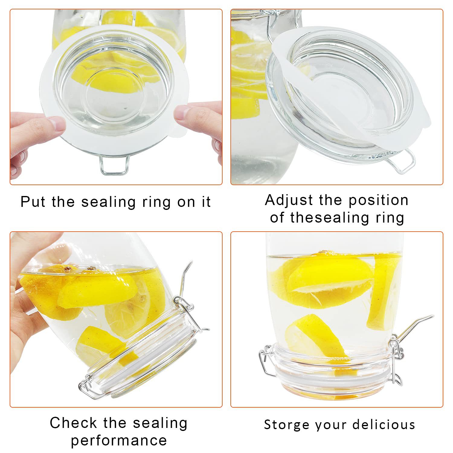 玻璃罐橡胶密封环12 件硅胶替换垫圈梅森罐防漏9cm硅胶垫圈密封环