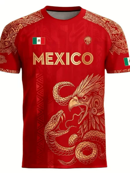 2026 Cross-Border Amazon Sports and Leisure Digital Printed Round Neck Short-Sleeved Jersey Manufacturer Source Wholesale