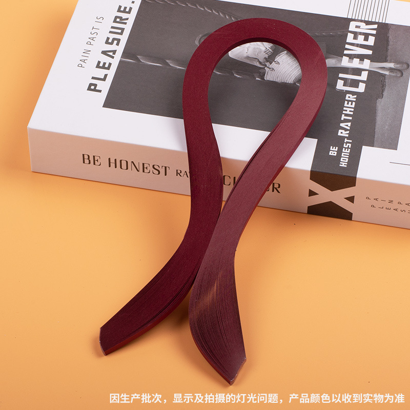 工場直販 単色50色クイリングペーパー 幅5mm 長さ3mm 54cm 100枚 手作り折り紙素材パッケージ クイリングペーパーストリップ|undefined