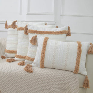 Modern simple cushion cover ins home tassel pillowcase long waist pillow cushion cover sofa bedroom pillowcase wholesale