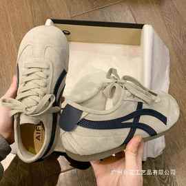 复古软底德训鞋女2025秋冬新款平底阿甘鞋韩系百搭运动鞋