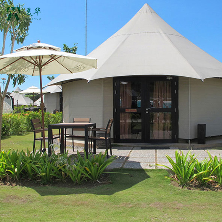 Tienda de Campaña de Lujo con Techo Inclinado, Atracción al Aire Libre, Camping de Lujo, Fabricante de Campamentos Poligonales, Sombrilla Plegable de Ocio