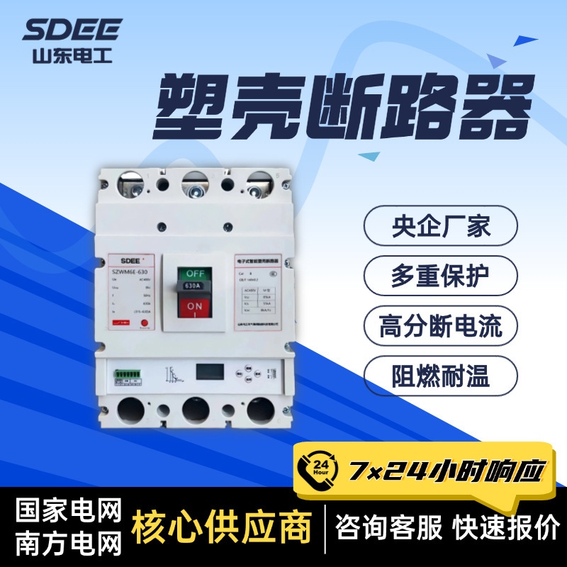 Molded Case Circuit Breaker Intelligent Electronic Moulded Case Circuit Breaker Low Voltage Distribution Air Switch Home Leakage Protector