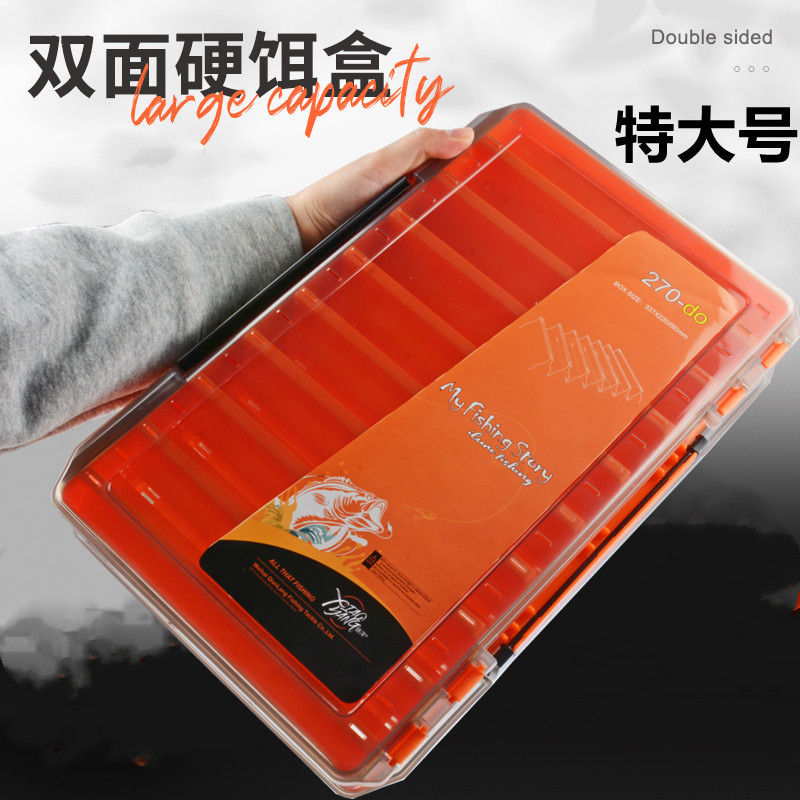 大型ルアーボックス、フェイクベイト収納ボックス、二層両面多機能釣りボックス、釣具収納ミノ鉛筆ボックス|undefined